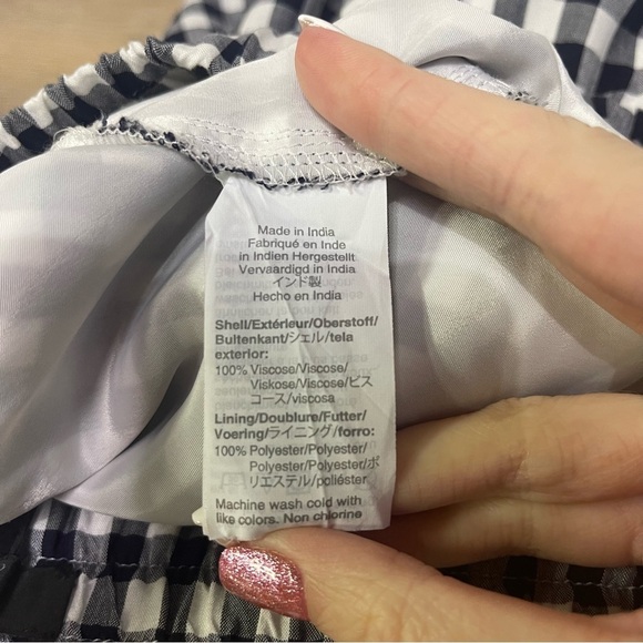 J. Crew•Navy & White Pull On Gigham Midi Skirt•Size Small - Picture 7 of 10